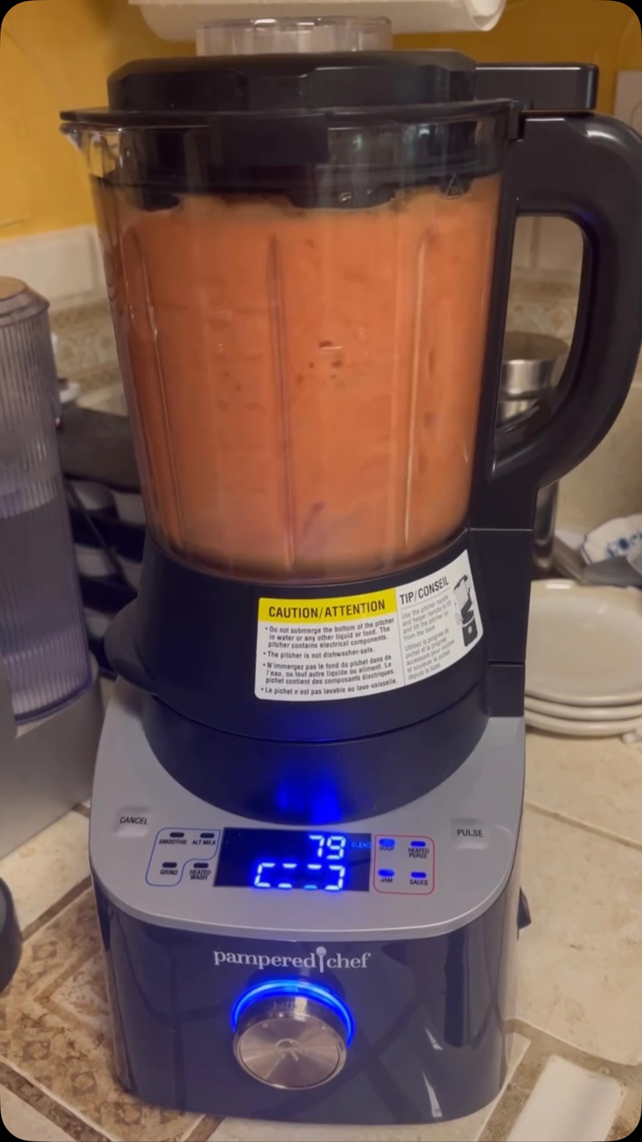 This changed my life… and let me tell you how. 👀

Before Pampered Chef, making homemade soup from scratch? Yeah… probably wasn’t happening. 😂 Too many steps, too many dishes, and way too much babysitting the stove.

Then came my Deluxe Cooking Blender. 💜

This baby doesn’t just blend—it COOKS too! 🤯 I can toss in my ingredients, choose the setting, and it heats, cooks, blends, and turns everything into a hot, creamy soup right in the pitcher.
But it’s not just soup! Think homemade sauces, jams, nut butters, smoothies, alternative milks, heated purees and more.

For me, that’s the life-changing part: it made homemade feel doable.

And for this former Drive-Thru Queen who didn't really learn to cook until later in life, anything that gives me confidence in the kitchen AND saves me time is a winner. 🙌💜

Tell me: What would you make first if your blender could COOK? 👇