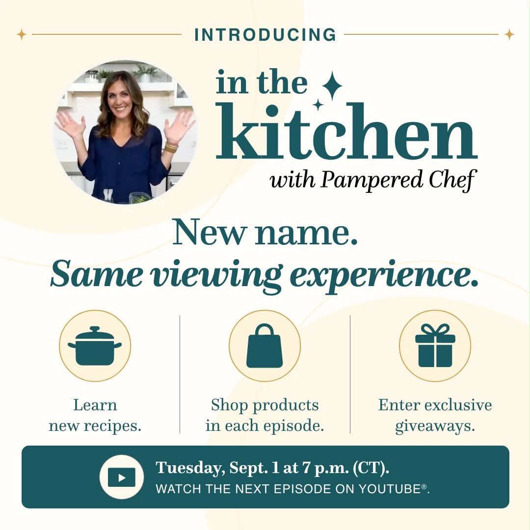 🍂✨ FIRST LOOK AT THE NEW FALL PRODUCTS! ✨🍂

⏰ TONIGHT — September 1 @ 7 PM CT!

Come get a first look at Pampered Chef’s NEW Fall goodies and see how they can make mealtime easier—and tastier! 🙌

We’re even cooking up some of the NEW meal mixes:
🥩 Mississippi Pot Roast
🍄 Thyme & Mushroom Grits
🤎 Brown Butter Blondies

New season. New goodies. New reasons to say, “Okayyyy…I NEED that!” 😂🛍️

Who’s ready to see what’s NEW?! 🍁

🔗 https://www.pamperedchef.com/pws/robindae/live-events

#howipamperedchef #inthekitchenwithpamperedchef #newproducts #yummy