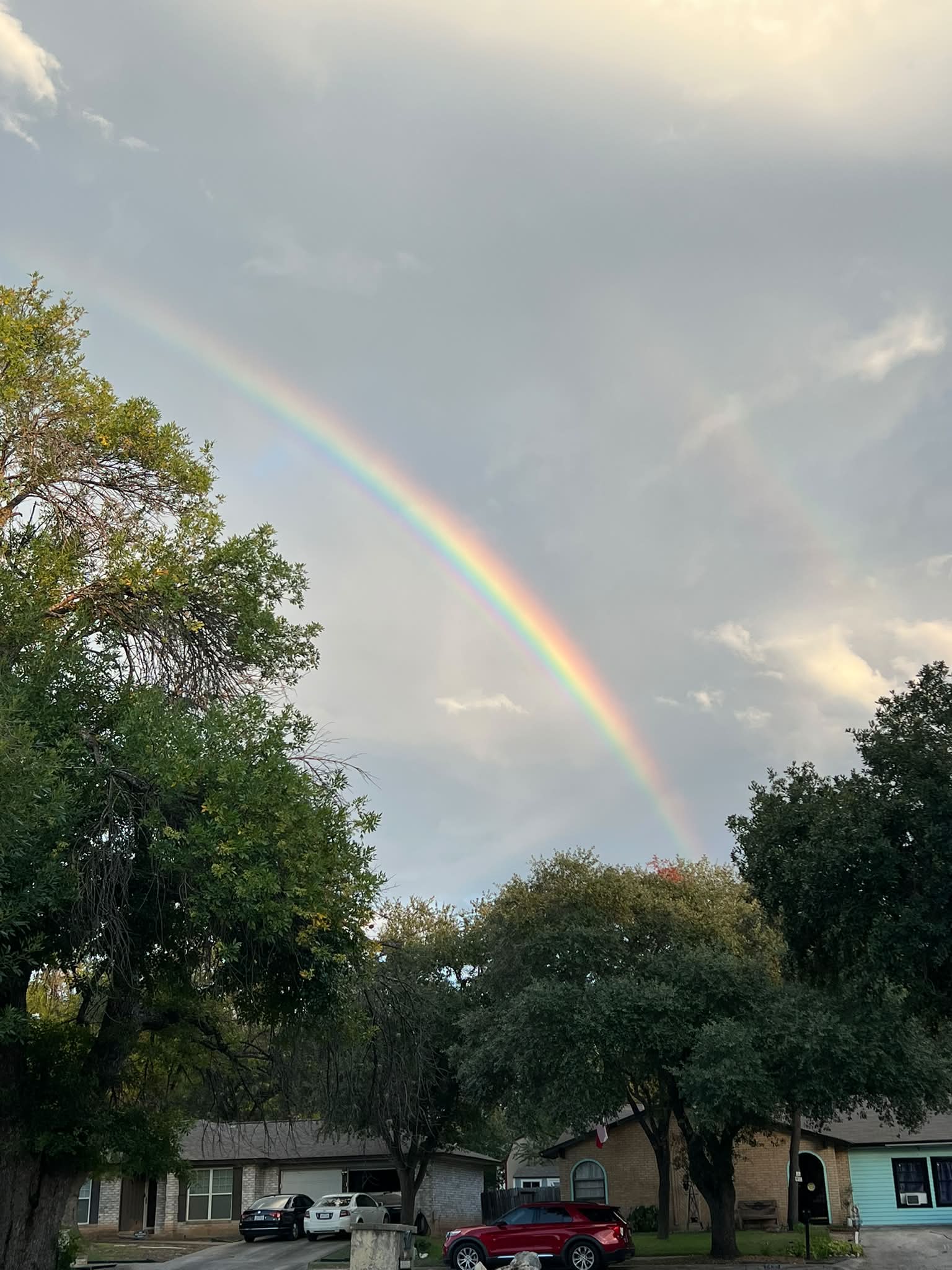What a beautiful surprise on our evening walk. 🩷🌈🩷